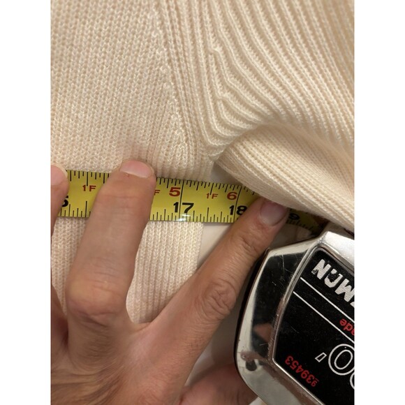 Lululemon Still At Ease Wrap M Ivory Cashmere Blend duster open Cardigan Sweater - Picture 8 of 9